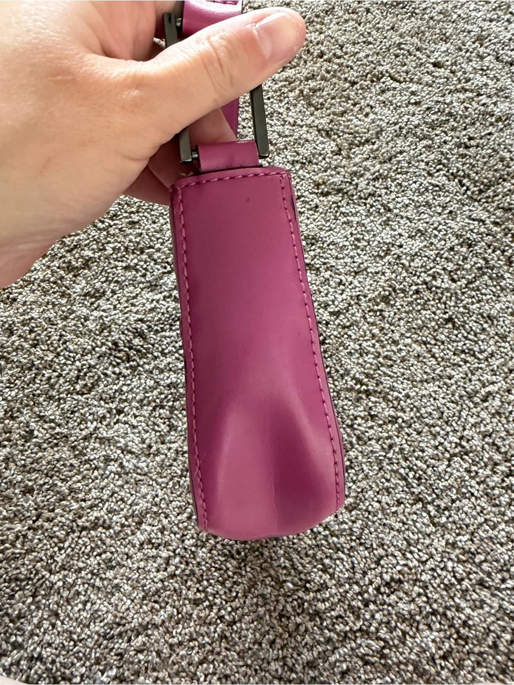 GUESS Vintage Bright Pink Shoulder Bag with Large Buckle & Vtg Light Blue Wallet